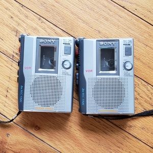 2 Sony TCM-200DV Handheld Cassette Voice Recorder